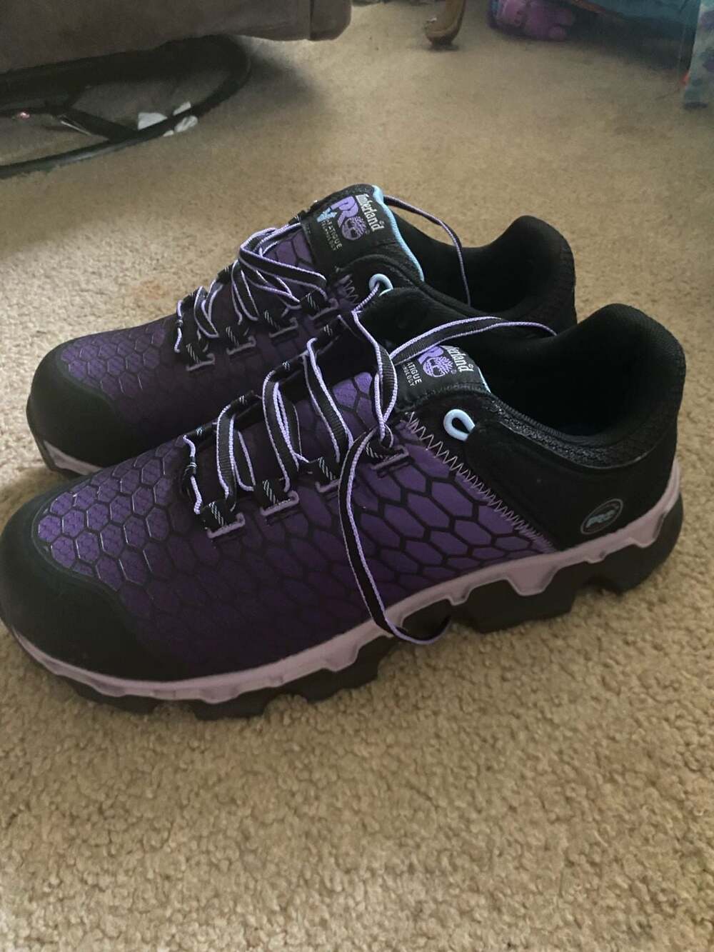 Timberland PRO Powertrain Sport Alloy Toe Work Sneaker Size 11W Purple